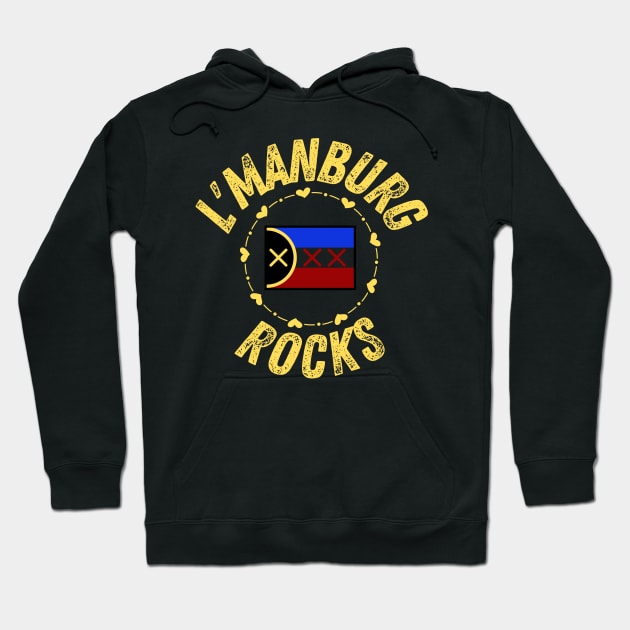 L'manburg Rocks with Cute Flag Hoodie by The Sober Art